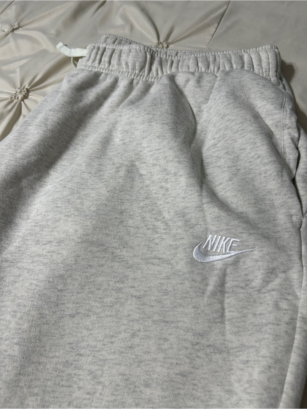 Nike Men (unisex) Heather Gray Fleece Sweatpants 2X EUC